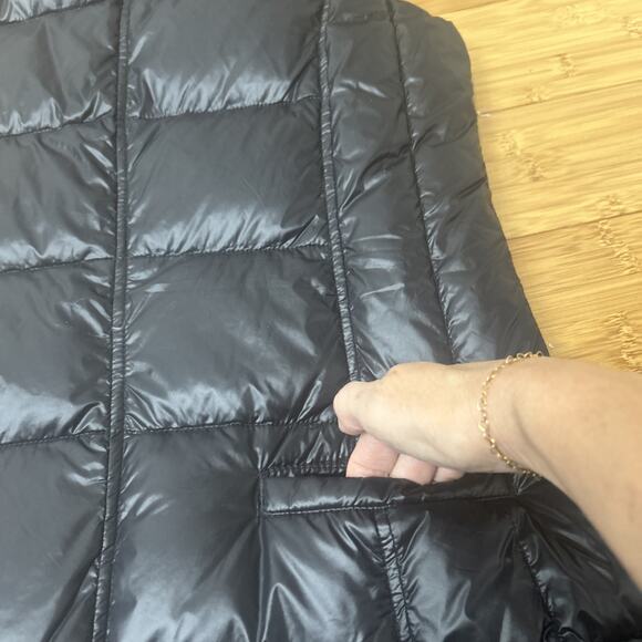 Anorak Long Nylon Goose Down Vest Puffer Black Streetwear Lightweight Sz S - Picture 6 of 6